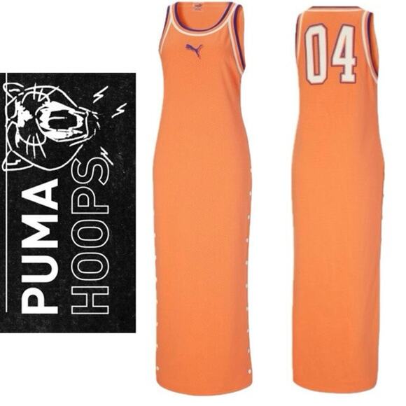 PUMA JERSEY DRESS X DESERT SKYLAR DIGGINGS-SMITH CORAL PURPLE Sz M SPORTY CHIC - Picture 1 of 16